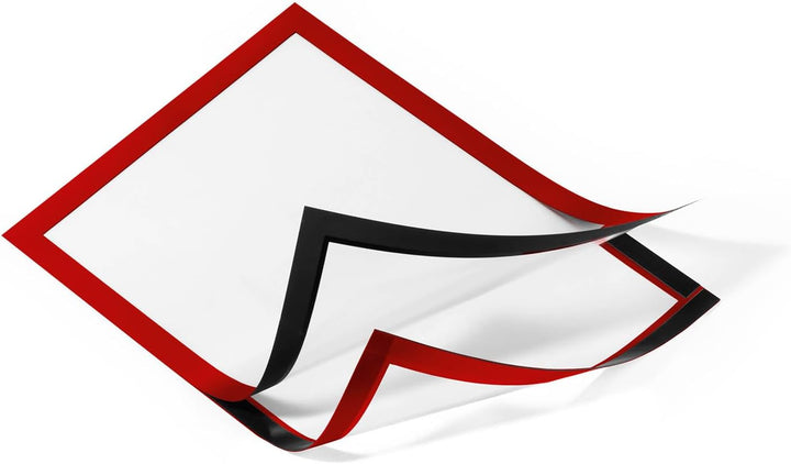 Durable Info-Rahmen Duraframe (A3, selbstklebend mit Magnetverschluss) 2 Stück, rot, 487303 DIN A3 r