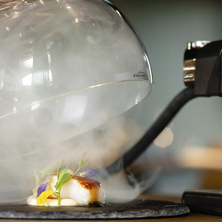 LACOR 61817 | Dunstabzugshaube für Magic Smoker | Glasdeckel mit Ventil | ermöglicht das Eindringen,
