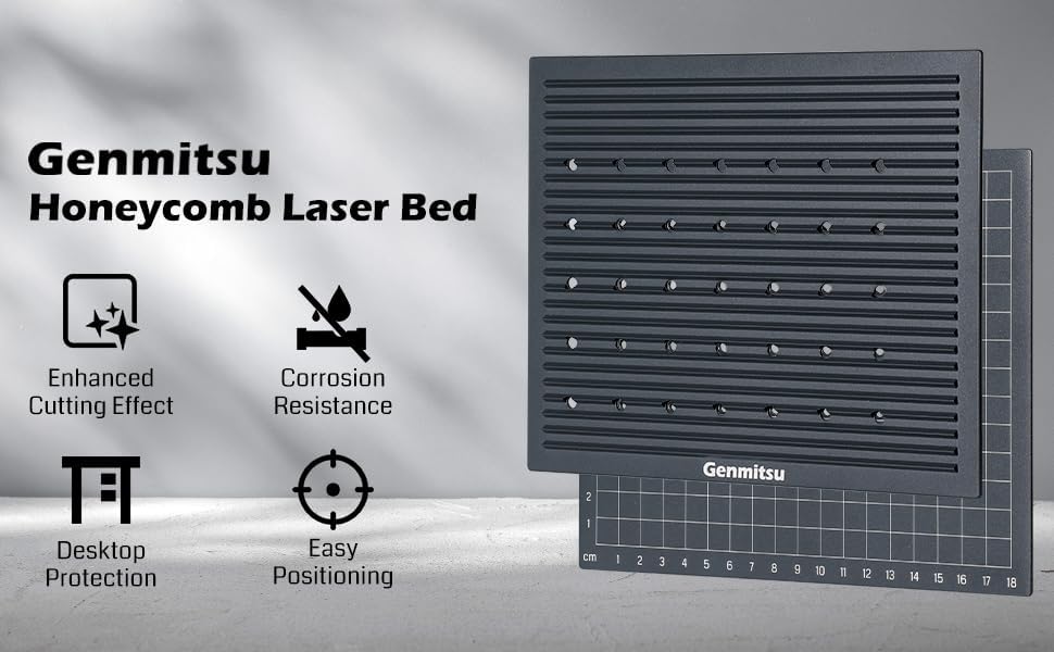 Genmitsu Waben-Laserbett, perfekte Passform für Kiosk-Lasergravierer und Schneidemaschinen, Lasergra