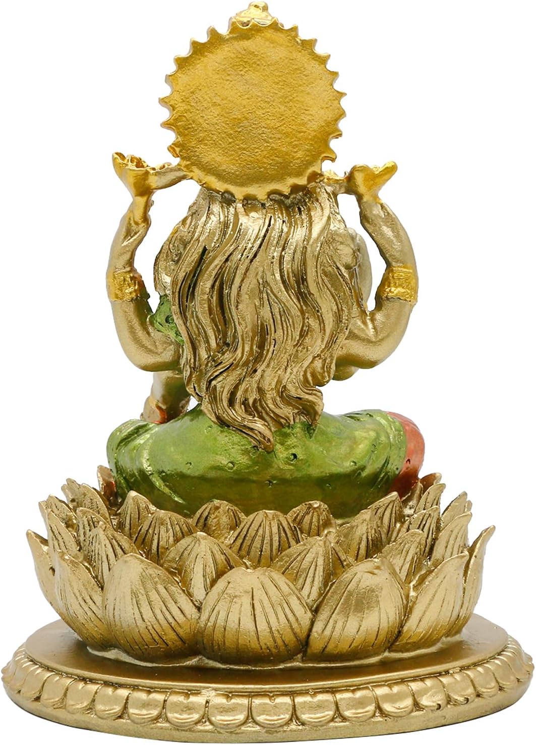 Hindu-Göttin Laxmi Lotus-Skulptur - Indischer Gott Lord Lakshmi Puja Statue - Indien Murti Idol Figu