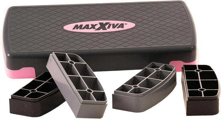 MAXXIVA® Stepper Aerobic-Fitness-Steppbrett 80 x 30,5// 67 x 27 x 10/15/20 cm höhenverstellbar Homet
