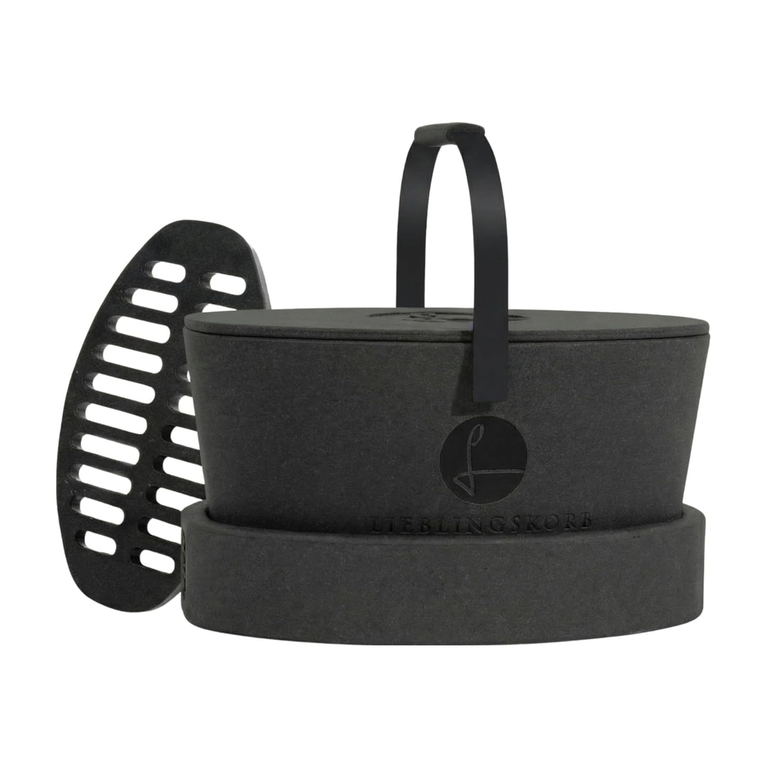 LIEBLINGSKORB Original black schwarz - inkl. Deckel, Einlegeboden und Transportring - ultraleichter,