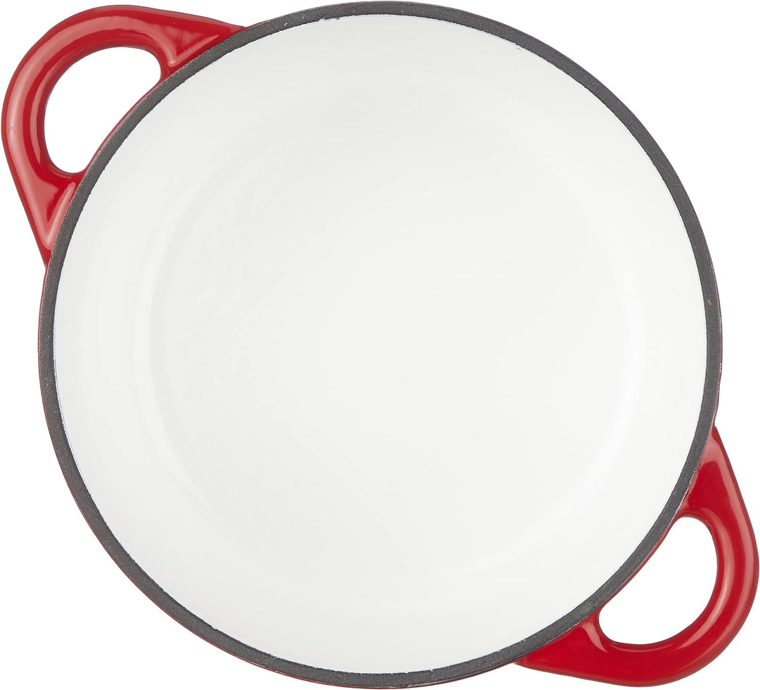 IBILI 725921R Kasserolle rund mit Deckel 21x10 cm in rot, Gusseisen, 21 cm, 2-Einheiten Redonda 2,7