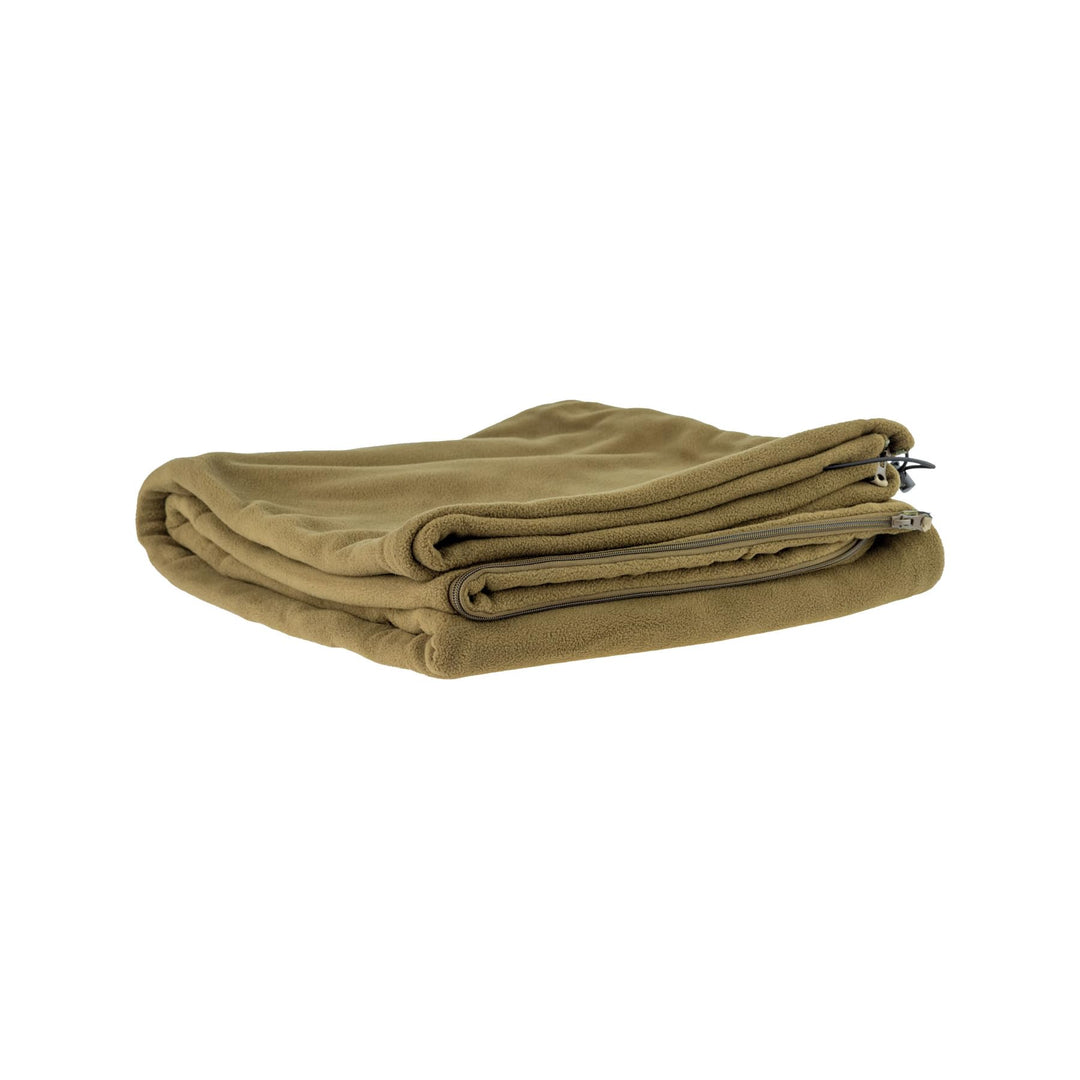 EUROHUNT Fleecedecke, 2-in-1-Funktion, auch als Schlafsack verwendbar, olivgrün, ca. 180x160cm