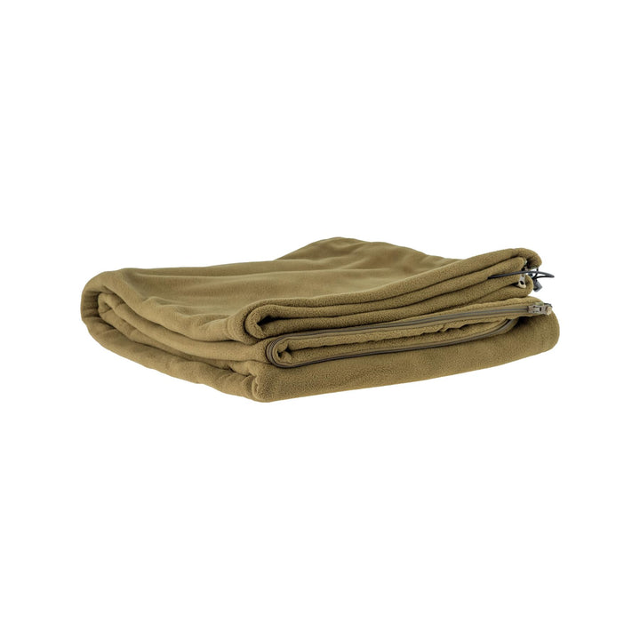 EUROHUNT Fleecedecke, 2-in-1-Funktion, auch als Schlafsack verwendbar, olivgrün, ca. 180x160cm