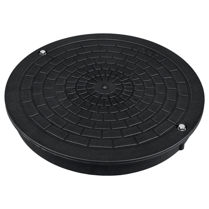 Kanaldeckel für Glattrohr Ø DN400 Schachtabdeckung Schachtdeckel Kontrollschacht Schwarz für Glattro