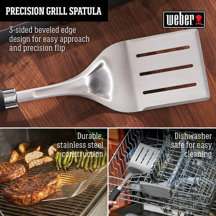Weber 6769 Präzisions-Grillspachtel, Silber/schwarz Grill, Spachtel, Grill, Spachtel