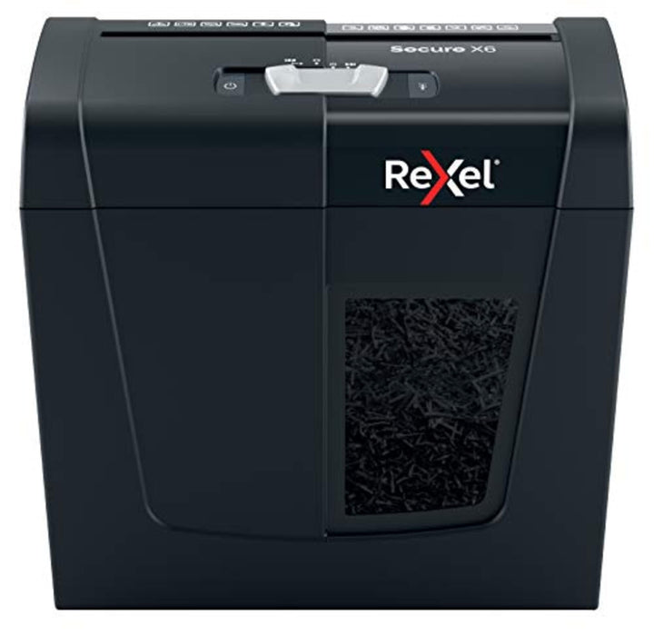 Rexel Aktenvernichter Secure X6, Partikelschnitt, 7-6 Blatt A4 (70-80 g/m²) Kapazität, Sicherheitsst