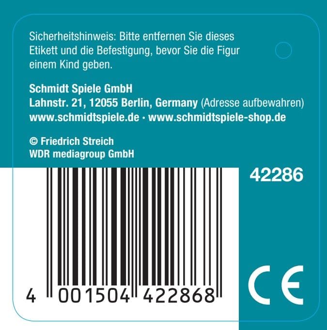 Schmidt Spiele 42286 Die Maus, Elefant, 50. Geburtstag, 17 cm Plüschfigur