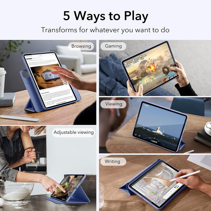 ESR Hybrid Hülle für iPad Pro 12.9 Hülle (2022/2021), iPad Pro 12.9 Case mit Pencil Halter, Abnehmba