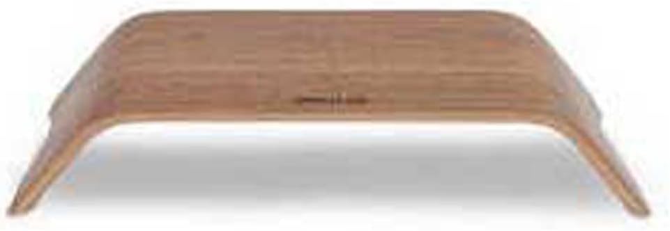TERRATEC Holz drei, Monitor Ständer aus Echtholz, Ergonomischer Bildschirmständer,