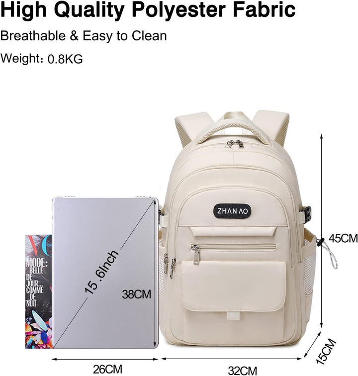 FANDARE Beiläufig Rucksack Schulrucksack Schultasche Junge Mädchen Schulranzen Daypacks mit 15.6 Zol