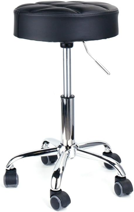 Leader Accessories Drehhocker höhenverstellbar Rollhocker Funktionaler Arbeitshocker Studiohocker im