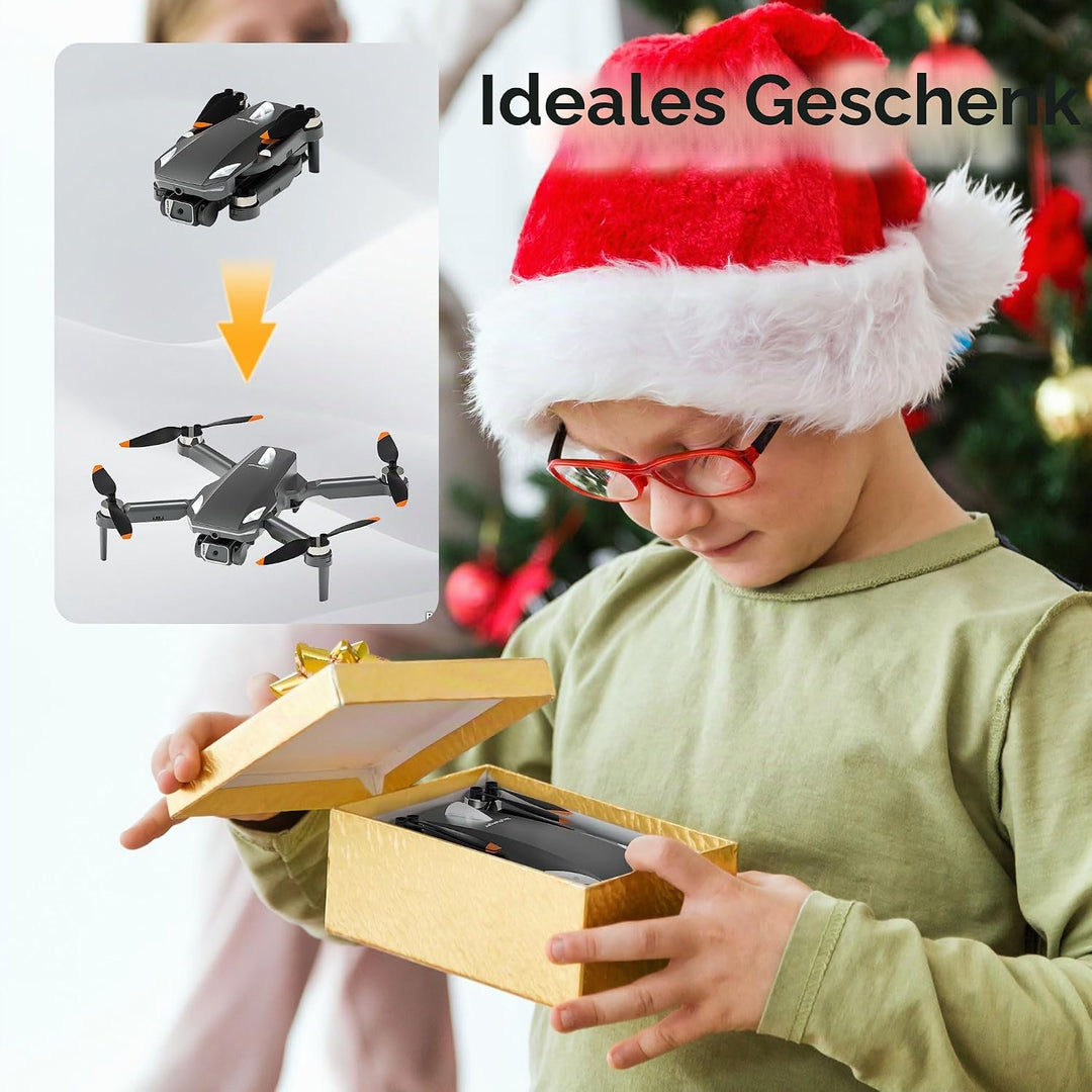 Drohne mit Kamera 1080P HD, RC Quadcopter faltbare Drohne für Kinder, bürstenloser Motor, Ein-Tasten