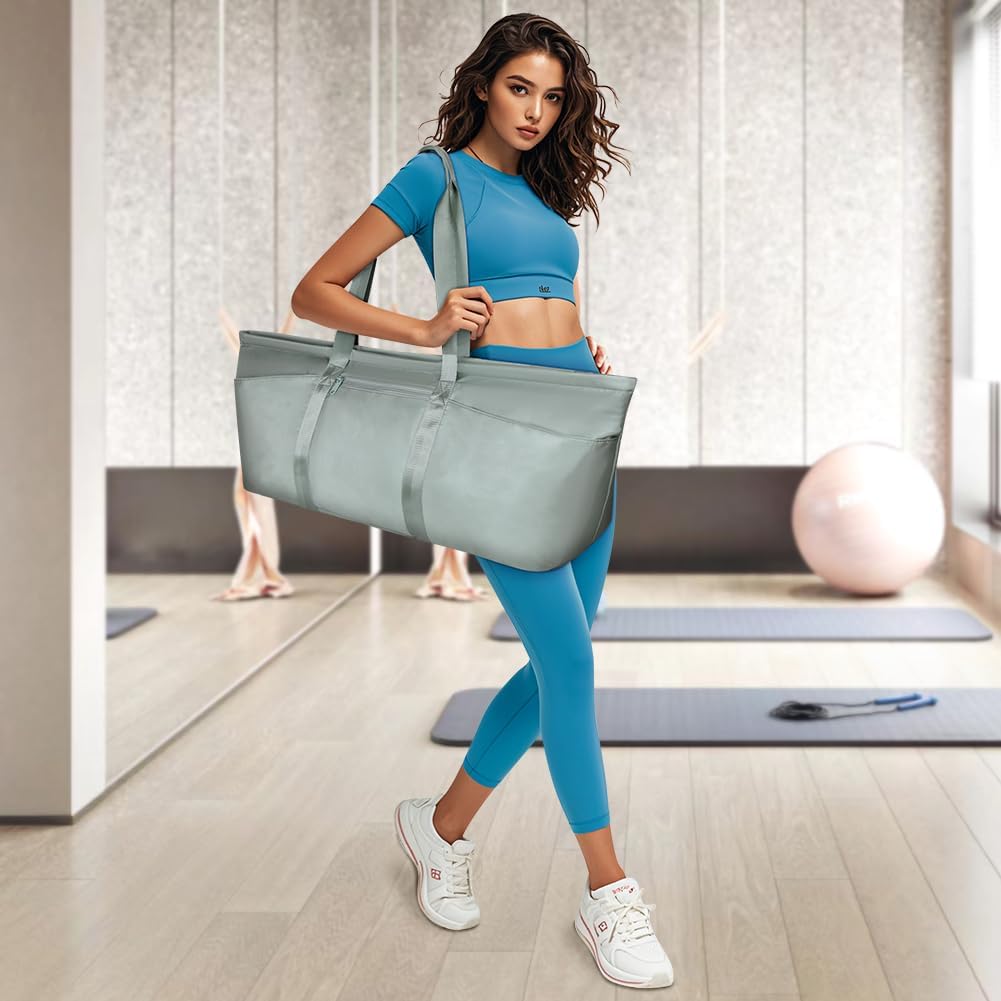Sporttasche Damen, Gross Yogatasche, Yogamatte Tasche, Sporttasche Damen mit Nassfach & Schuhtasche,