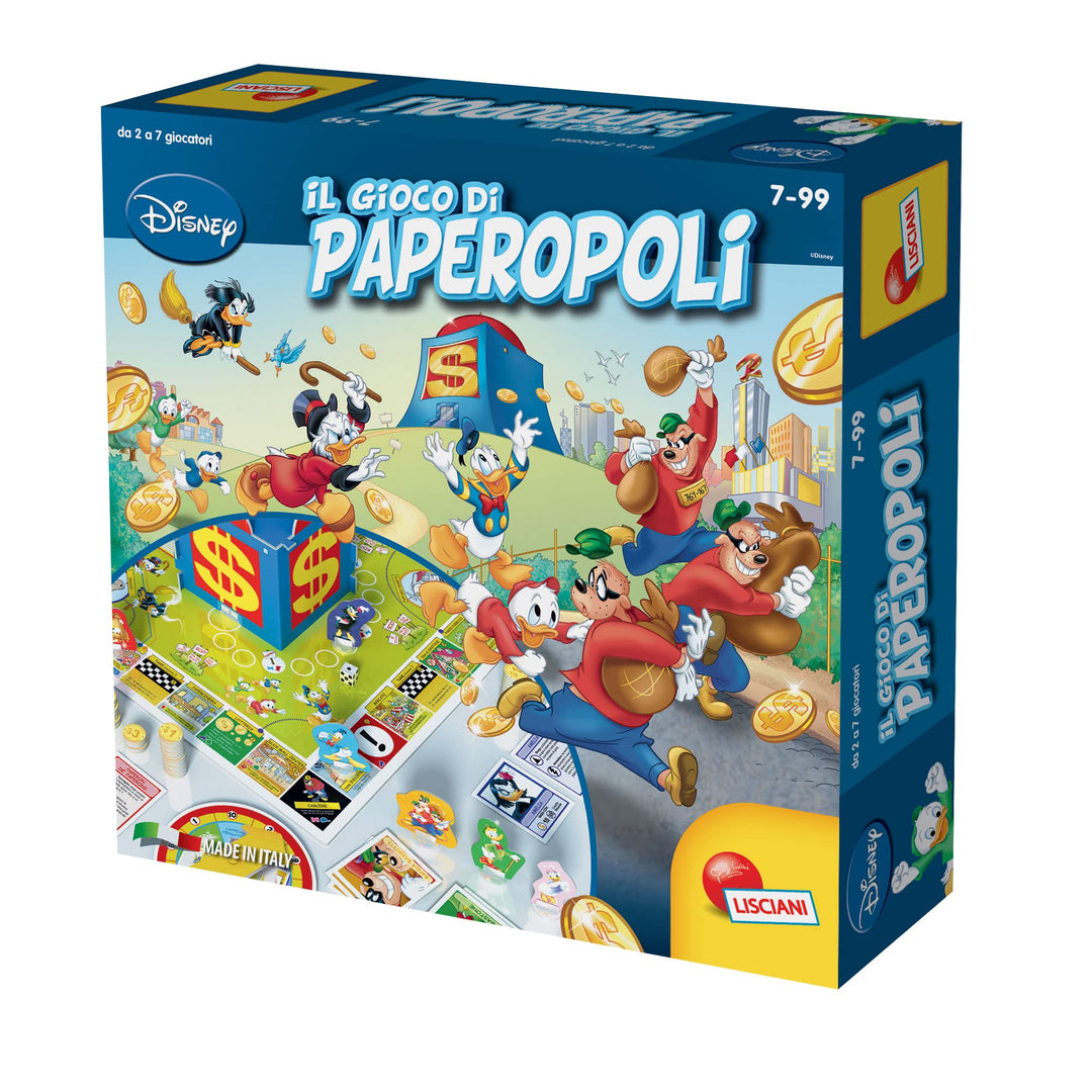 Lisciani Giochi - Disney Paperopoli, Unternehmen in Box, Spielplaner, Charakter, 21 Schlüsselkarten,