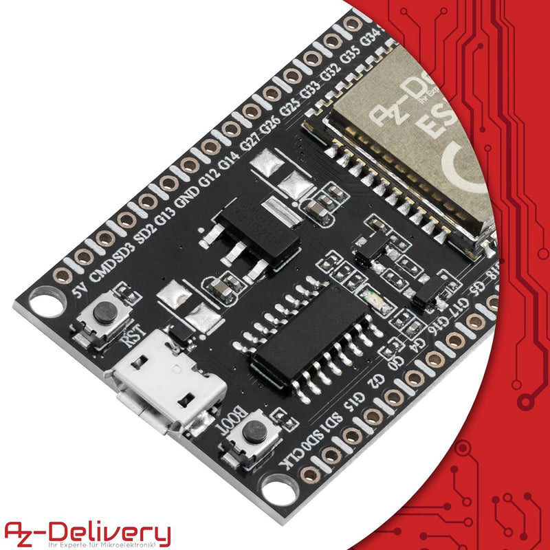 AZDelivery 3 x ESP-32S Dev Kit C unverlötet NodeMCU Module WLAN WiFi Development Board mit CH340 (Na