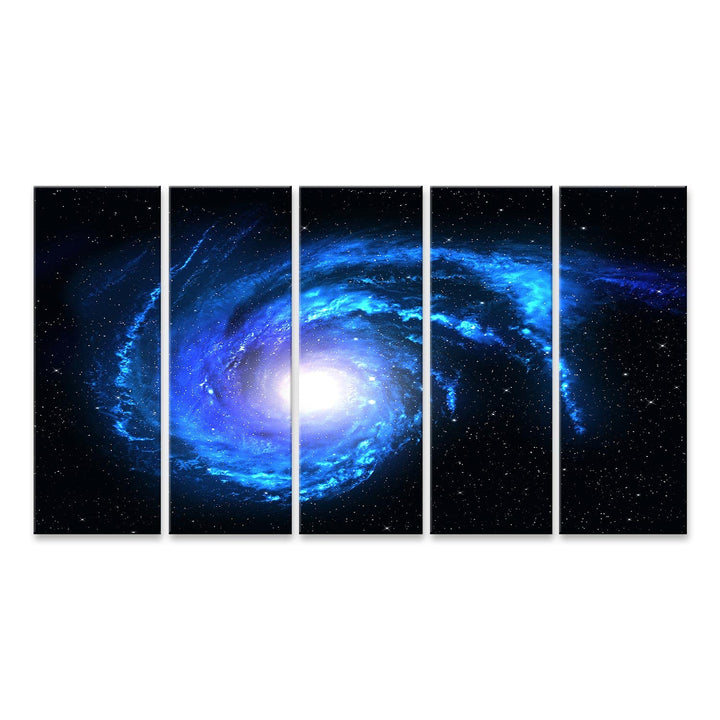 islandburner Bild auf Leinwand Sternspirale Weltraum Galaxie Universum Blau Stern Bilder Wandbilder