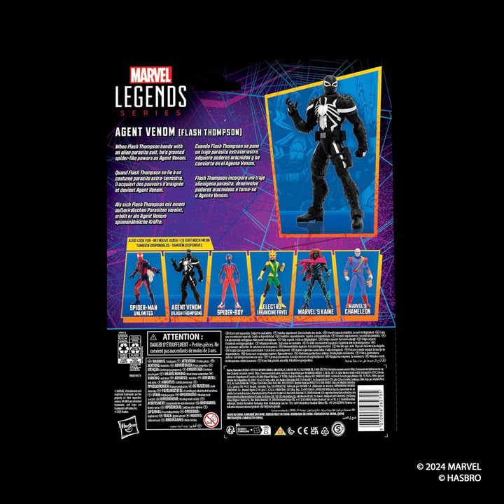Marvel Legends Series Agent Venom (Flash Thompson) Action-Figur zu den Comics, Schwarz, Agent Venom