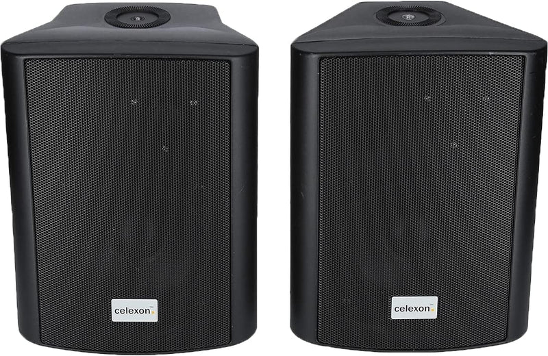 celexon Aktivlautsprecher-Set schwarz - 2X 30W - leistungsstarke Audio-Boxen - inkl Wandhalterung -