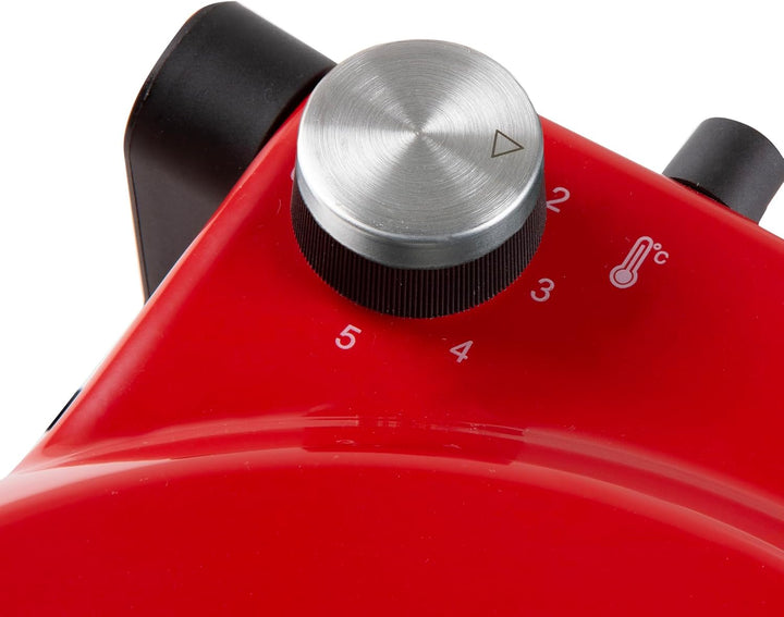 DOMO DO9284PZ Pizzaofen 'My Express Pizza' - Backzeit 3–5 Minuten - Mit Keramikstein - 1200 W - Rot