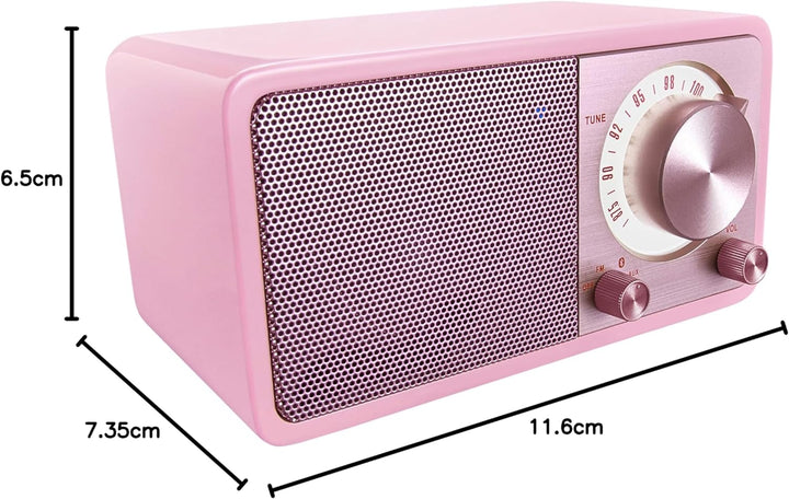Sangean WR-7 tragbares Desktop-Radio (FM-RDS-Tuner, Bluetooth, AUX-In, integrierter Lautsprecher, Ak