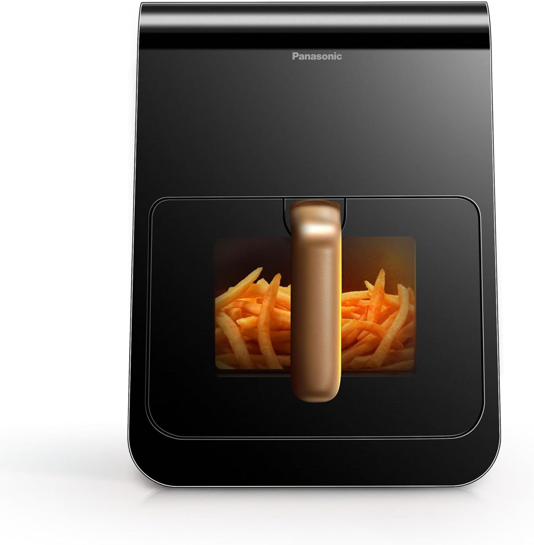 Panasonic NF-CC600AXE Air Fryer mit Sichtfenster, 6 l, 80–200 °C, digitaler Timer & LCD-Display, san