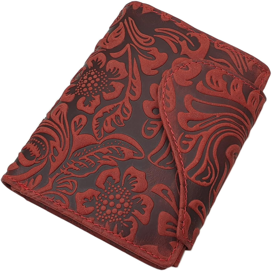 myledershop Vollrindleder Damen Hochformat Geldbörse/Geldbeutel/Portemonnaie mit Aussenriegel mit Li
