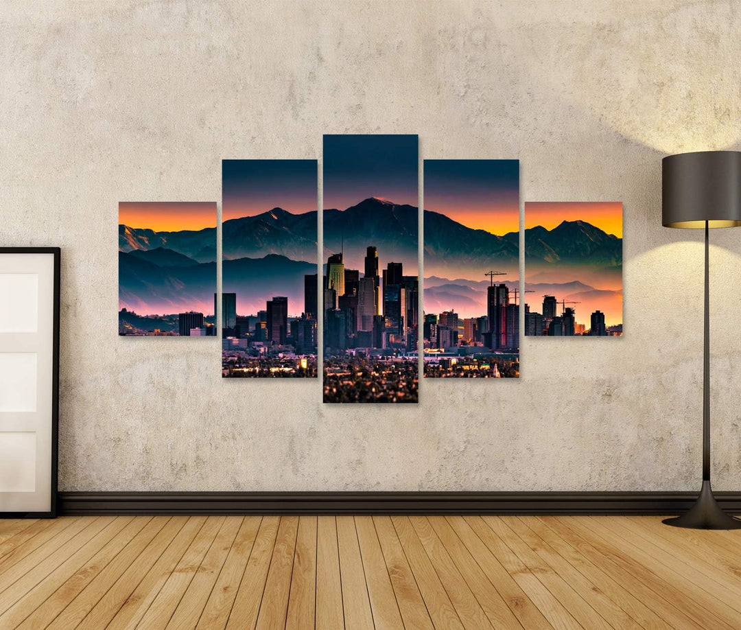 islandburner Bild auf Leinwand Los Angeles LA Kalifornien Bilder Wandbilder Poster Leinwand 170x80cm