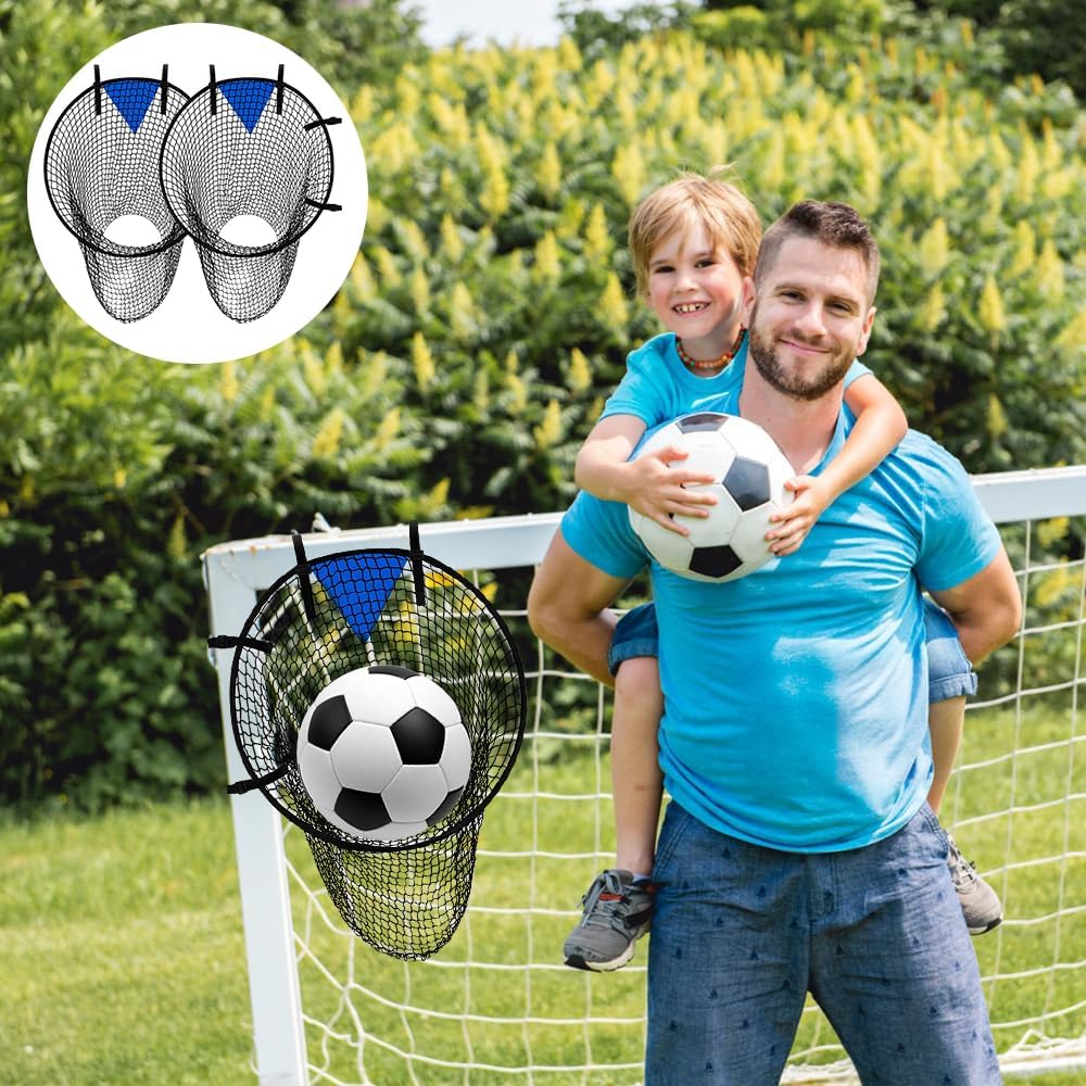 2 Stück Fussballtor Zielnetz, 58x65cm Fussball Ziel mit Rahmen, Top Fussballtorzubehör mit Rahmen, K