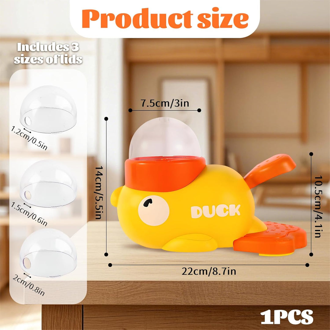 Ente Futterspender, Hund Slow Feeder Spielzeug, Automatischer Futterspender für Gelbe Enten, Langsam