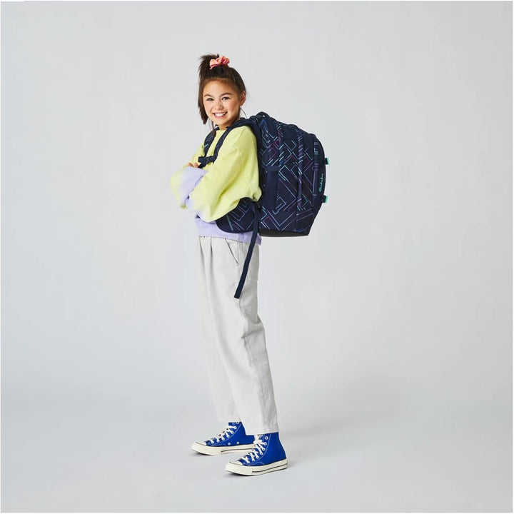 Satch Pack ab 5. Klasse ergonomisch 30L Stauraum standfest Organisationstalent Einheitsgrösse Purple