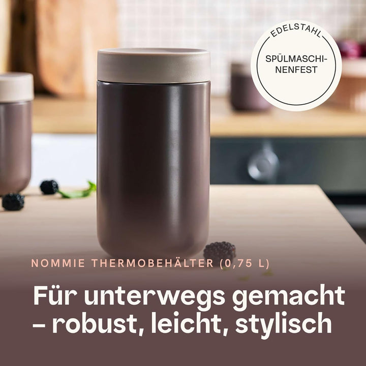 Berghoff Home Thermobehälter für Essen – 0,75L – Edelstahl Warmhaltebehälter – Thermobecher für Getr