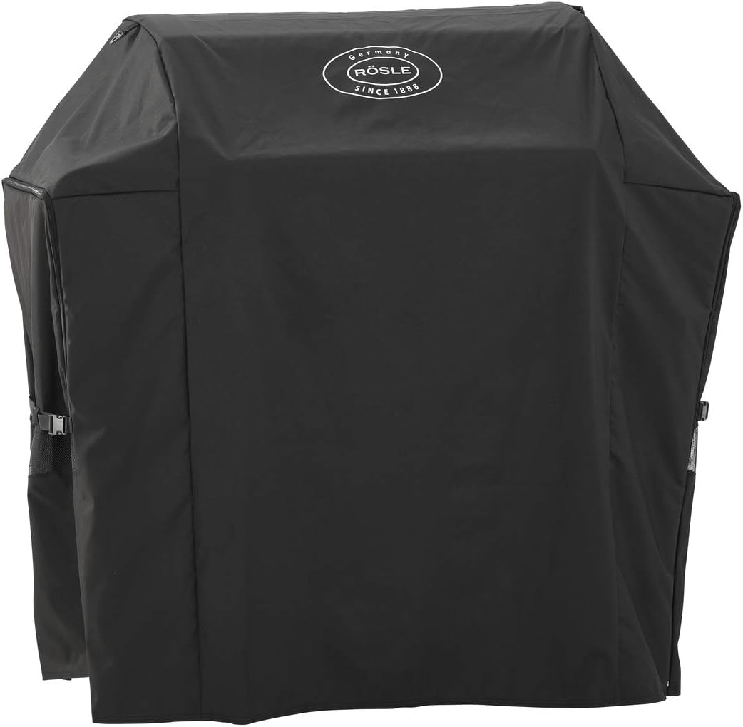 RÖSLE VARIO Wok, Hochwertiger Wok aus emailliertem Gusseisen zum scharfen Anbraten & Abdeckhaube BBQ