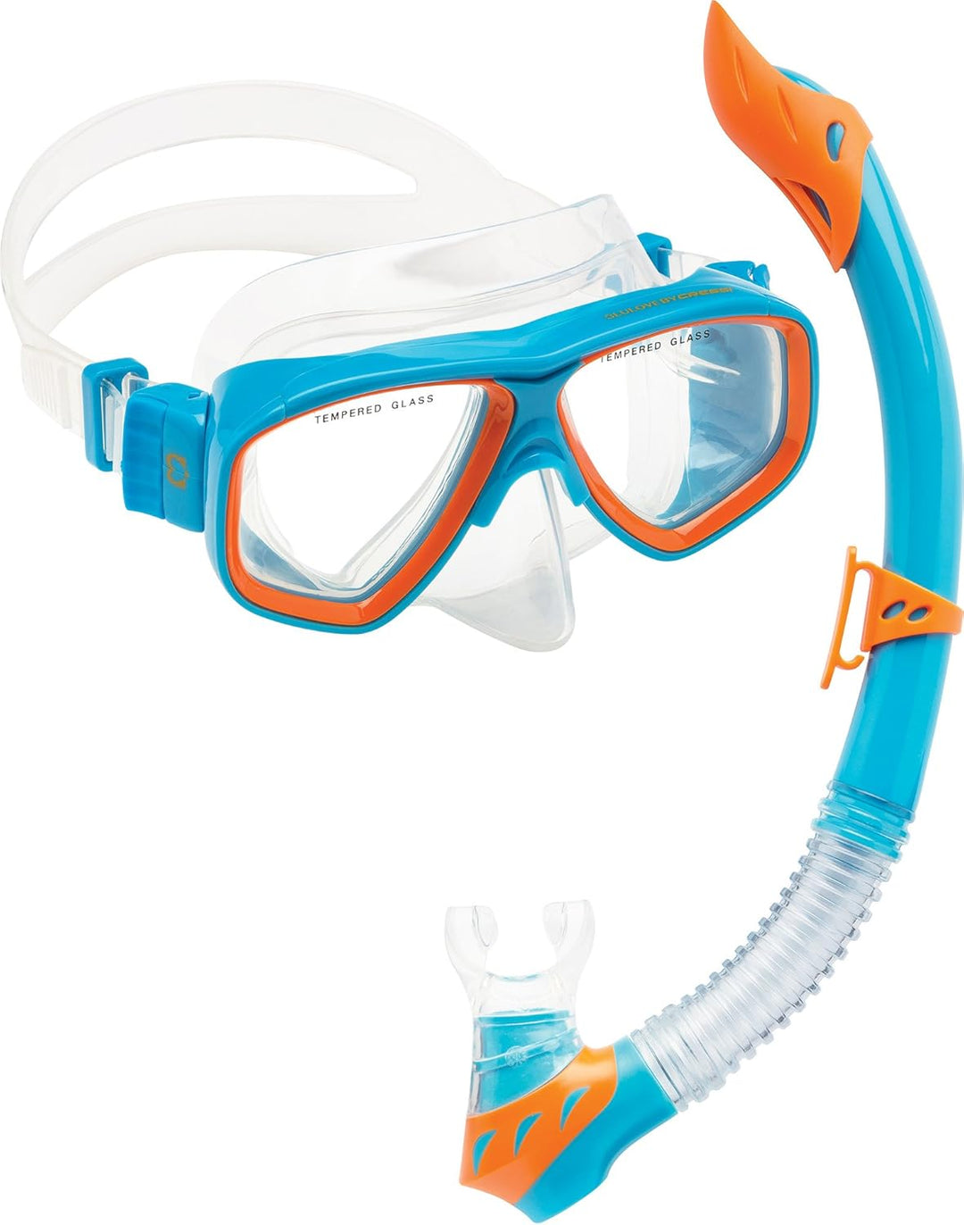 Cressi Rocks Kids Set, Blau/Orange, L/XL