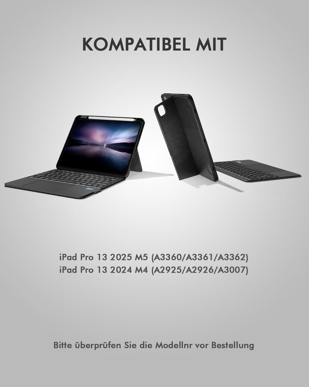 Doohoeek Tastatur Hülle mit LCD-Display für iPad Pro 13 Zoll 2025(M5)/2024(M4), Abnehmbare Bluetooth