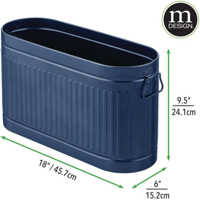 mDesign Ersatzrollenhalter für 6 Rollen Toilettenpapier – geräumiger Klopapierhalter im Retro-Design