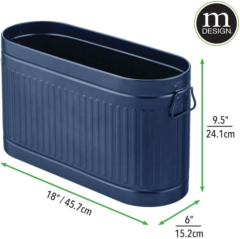 mDesign Ersatzrollenhalter für 6 Rollen Toilettenpapier – geräumiger Klopapierhalter im Retro-Design