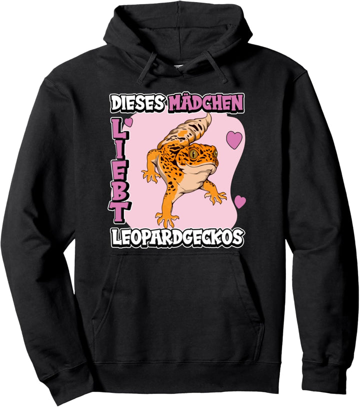 Kinder Leopardgecko Dieses Mädchen liebt Leopardgeckos Pullover Hoodie
