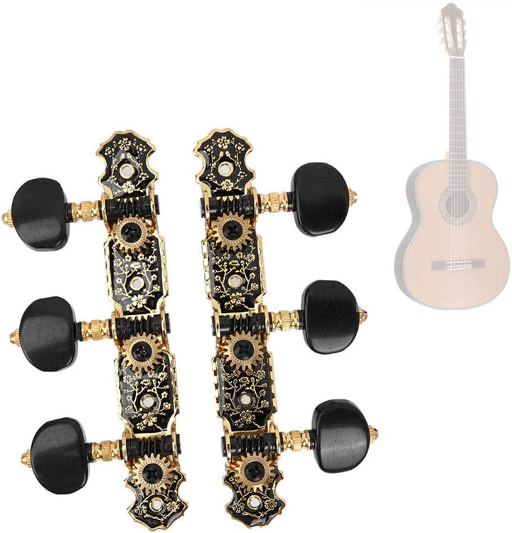 Stimmwirbel für Klassische Gitarre, 1:18 Schwarz Stimmmechanik Akustische Gitarre Gitarren Wirbel Me