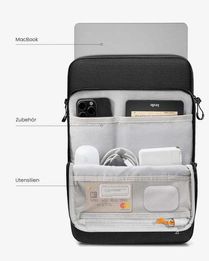 tomtoc 360° Laptoptasche Hülle für 15 Zoll MacBook Air M4/M3/M2 (2025-2023) Premium Stossfest Rundum