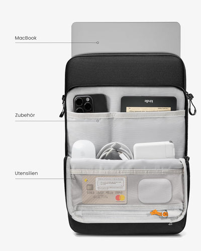 tomtoc 360° Tasche Hülle für 13 Zoll MacBook Air M2/A2681 M1/A2337 2022-2018, 13-Zoll MacBook Pro M2