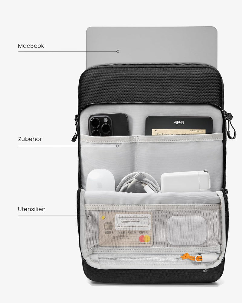 tomtoc 360° Tasche Hülle für 13 Zoll MacBook Air M2/A2681 M1/A2337 2022-2018, 13-Zoll MacBook Pro M2