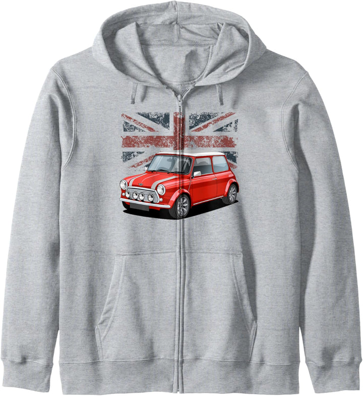 British Classic Car Red Mini Sportwagen Kapuzenjacke