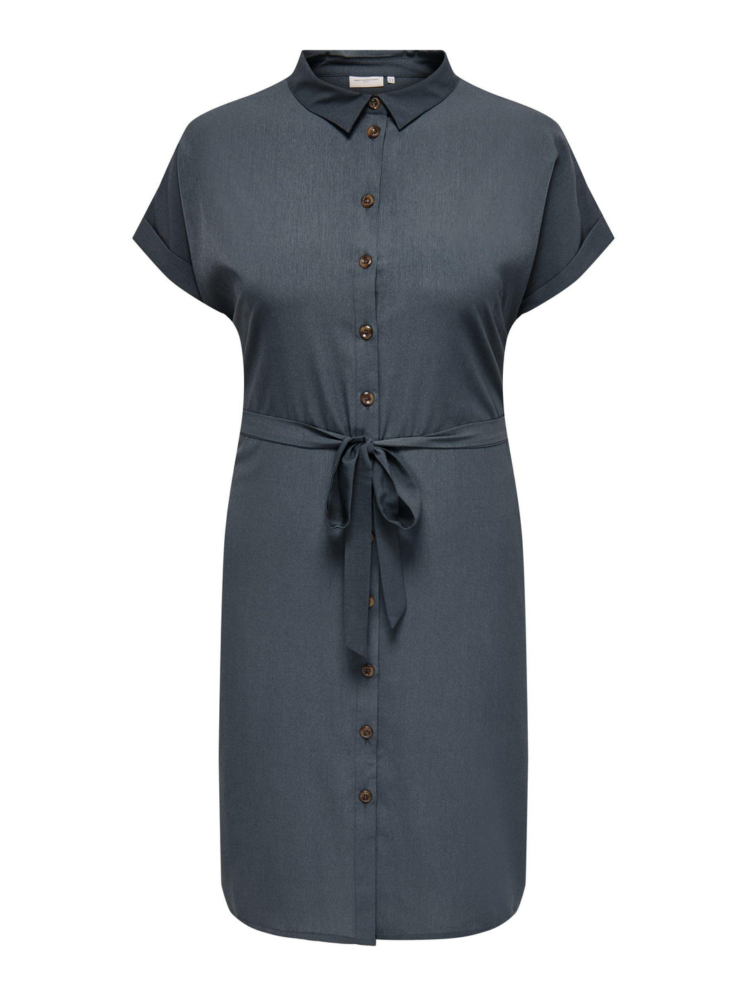 ONLY Damen Cardiega Ss Blk Shirt Dress WVN Noos Kleid 42 Grosse Grössen India Ink, 42 Große Gr&