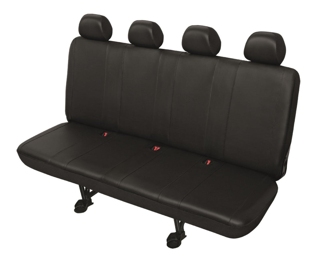 HP Autozubehör 22816 Schonbezug Transporter Kunstleder 4er Sitzbank, Schwarz