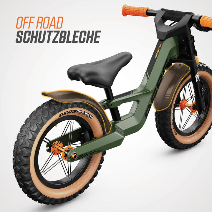 Berg Biky Trail Laufrad mit Handbremse ab 2 Jahre, Luftreifen, Magnesiumrahmen, 12 Zoll, Kinderfahrr