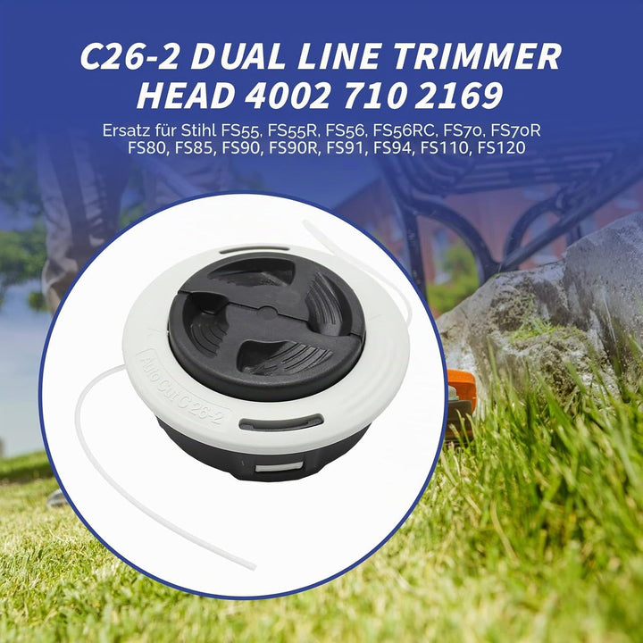 Hoypeyfiy Trimmerkopf Dual Line 4002 710 2169 Ersatz für Stihl FS55 FS55R FS56 FS56RC FS70 FS70R FS8