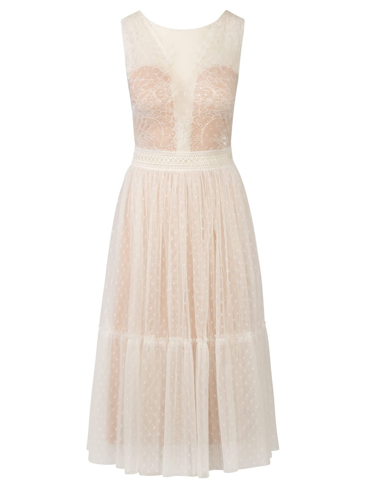 Damen Kleid Dress 40 Creme, 40 Creme