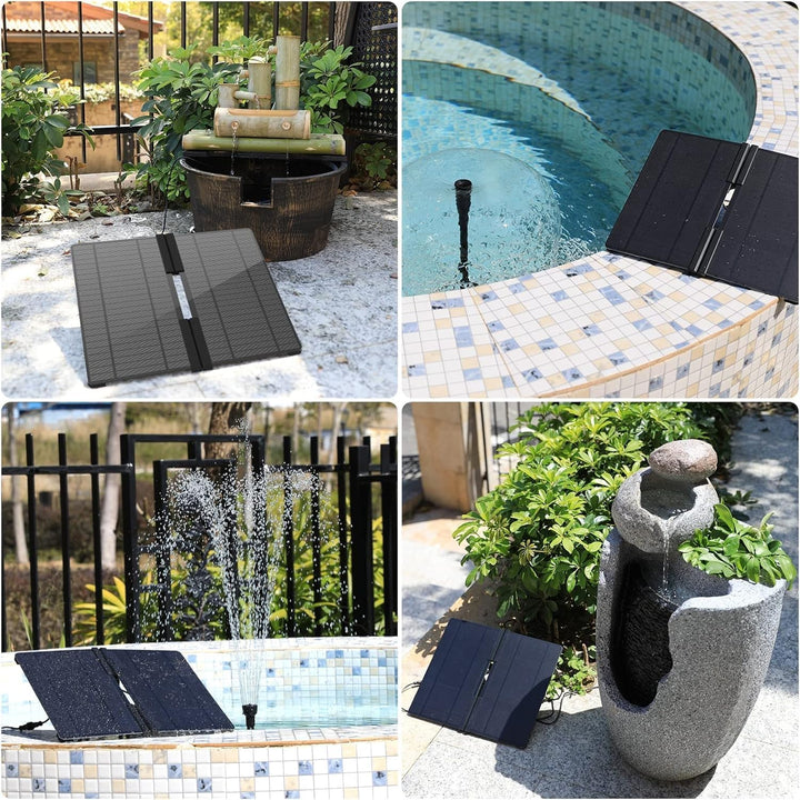 AISITIN 20W DIY Solar Springbrunnen 2022 Neuestes Upgrade Falten Solar Teichpumpe mit verstellbarem